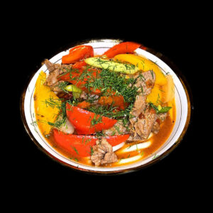 Lagman - Noodle soup.